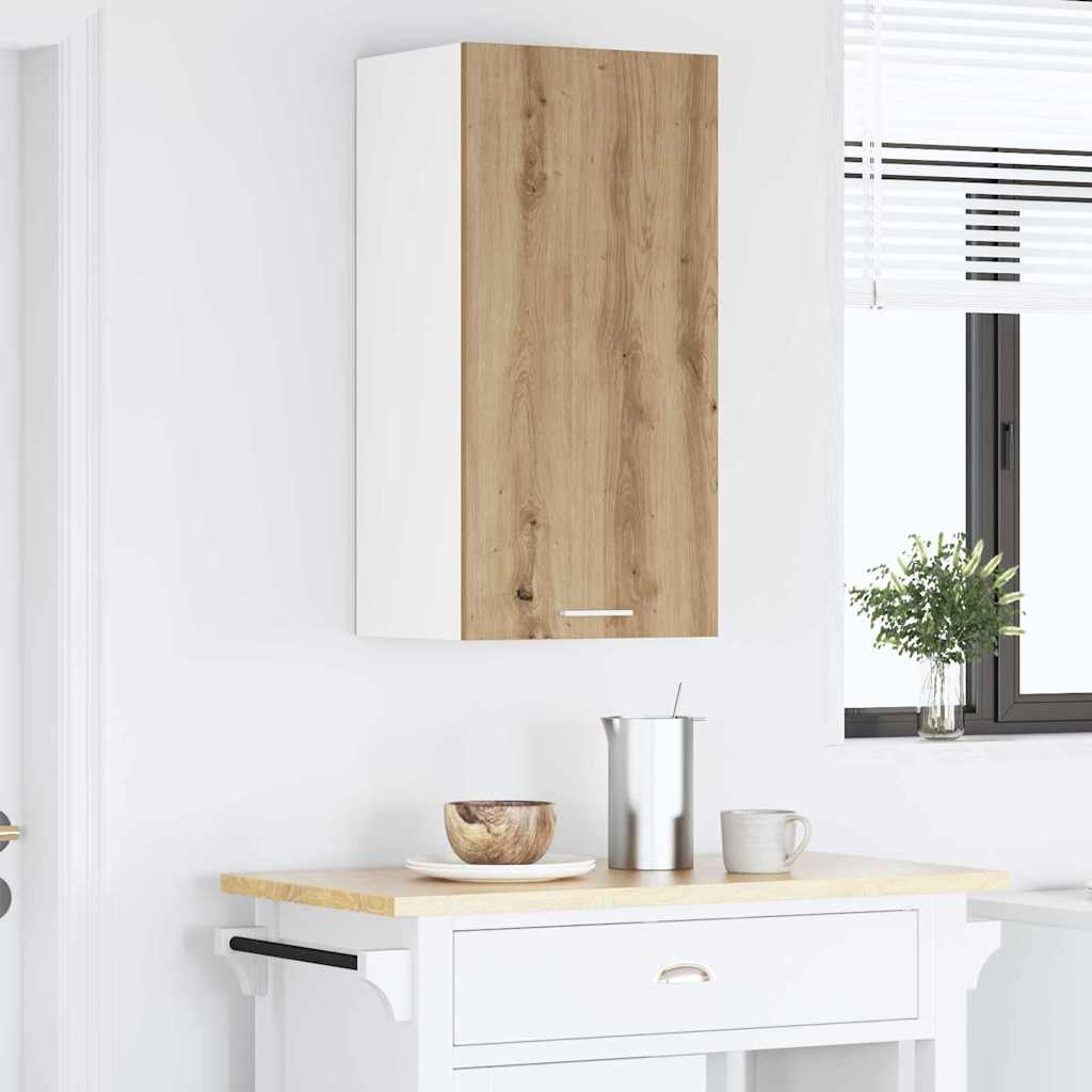 Hängeschrank Riga Artisan-Eiche und Weiß 40 x 31 x 80 cm